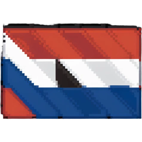 Flag of the Netherlands with red white and blue horizontal stripes emoji
