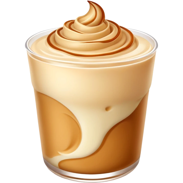 Soft colored Hong Kong milk tea pudding dessert emoji