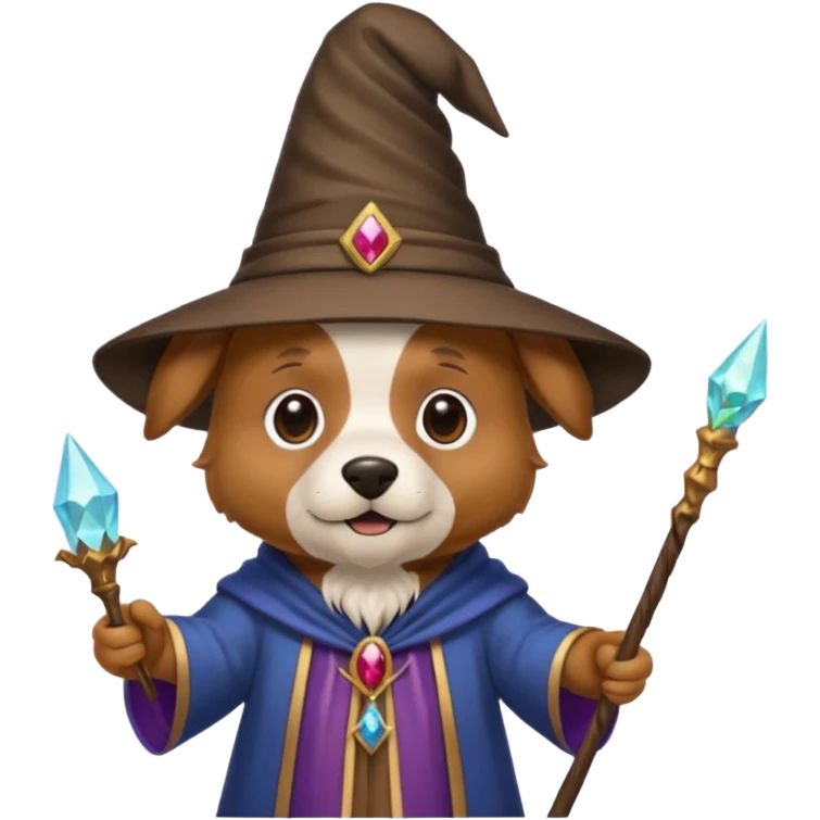 Dog wizard emoji