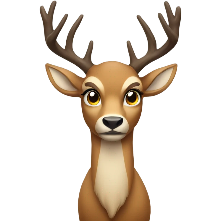 Mean deer emoji