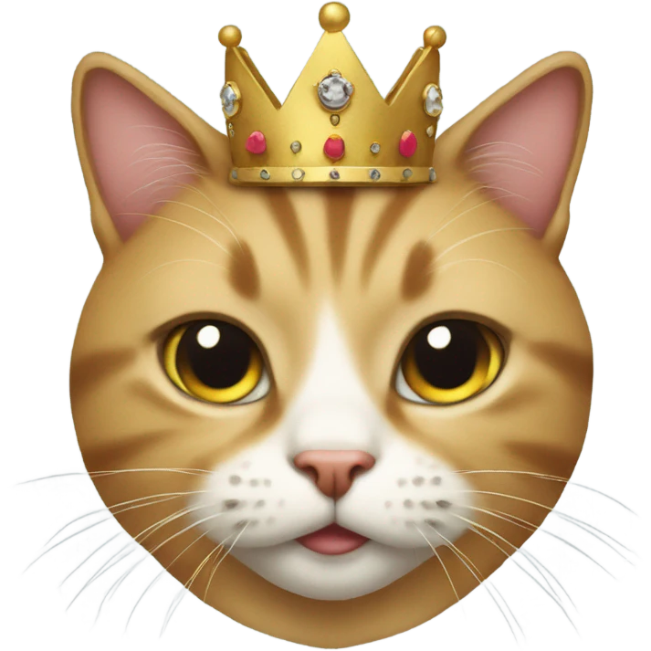 Cat wearing crown emoji