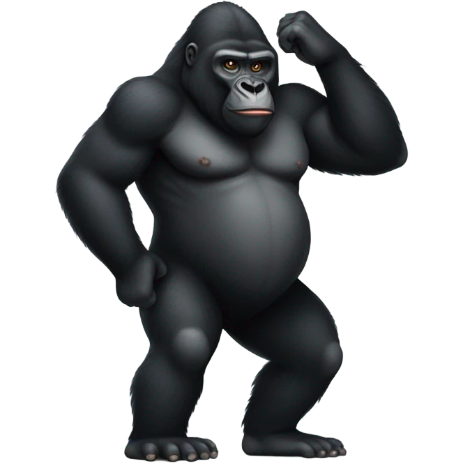Black gorilla  emoji