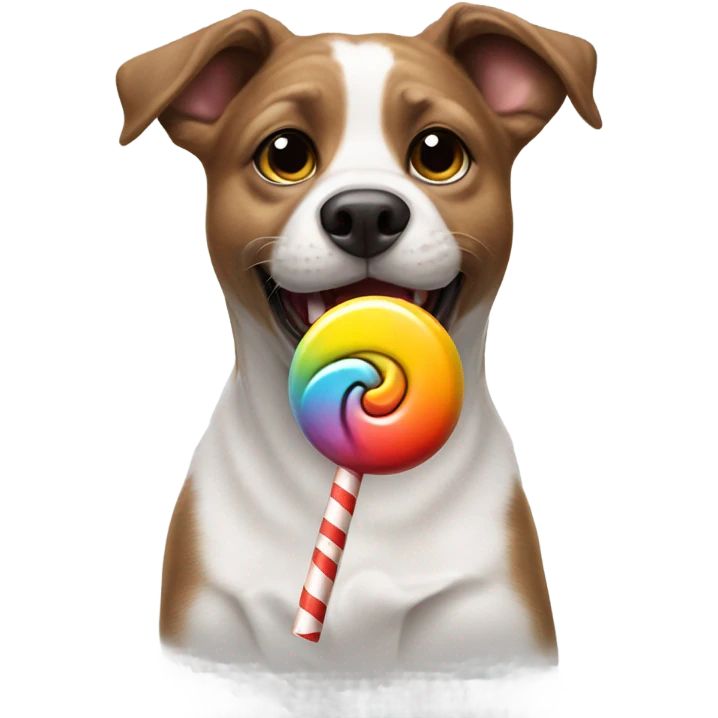 Dog with lollipop  emoji