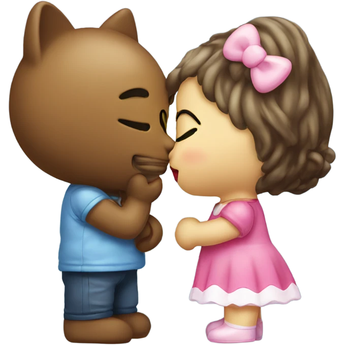 Hello kitty kissing  emoji