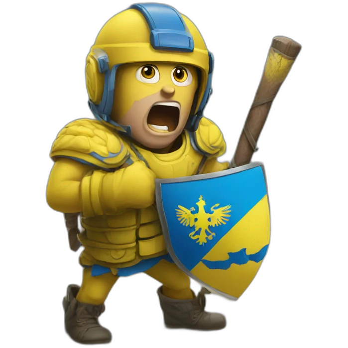 Ukraine Beats the russia emoji