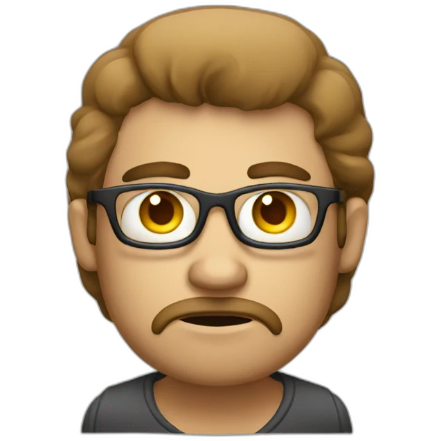 unamused graphic designer on computer emoji