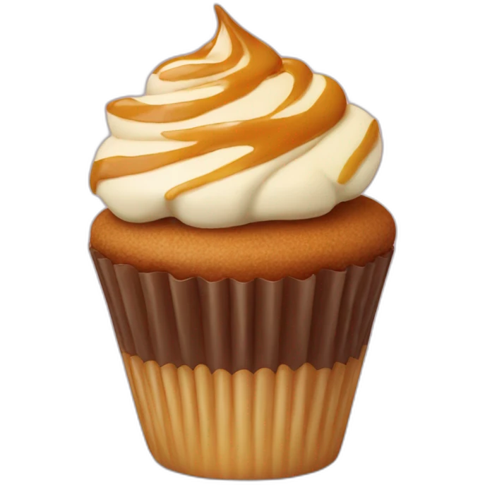 Cupcake salut caramel emoji