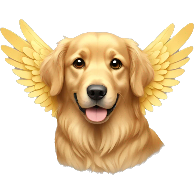 golden retriever with wings emoji