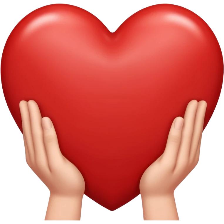 Un  cœur avec les mains et un M à l’intérieur  emoji