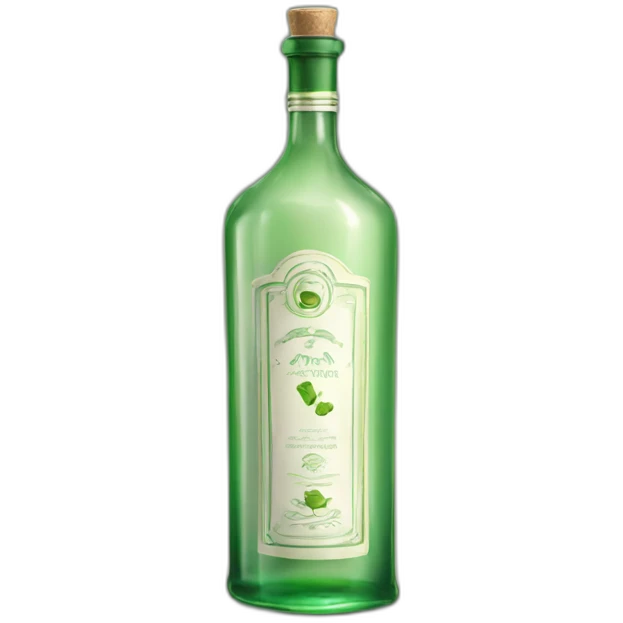 bottle of clear absinthe emoji