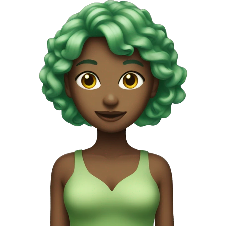 green demure emoji