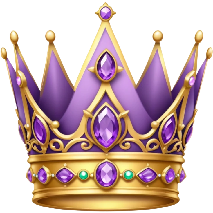 light purple crown emoji