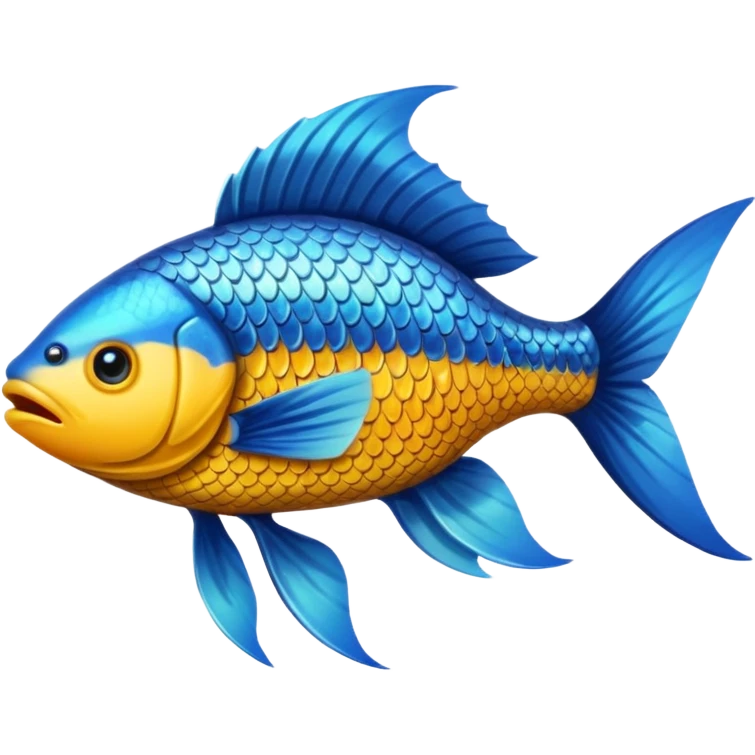 High resolution of  full body fish without distorted , no extra hybrid emoji