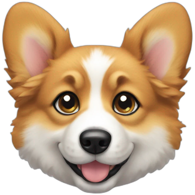 Fluffy puppy corgi  emoji