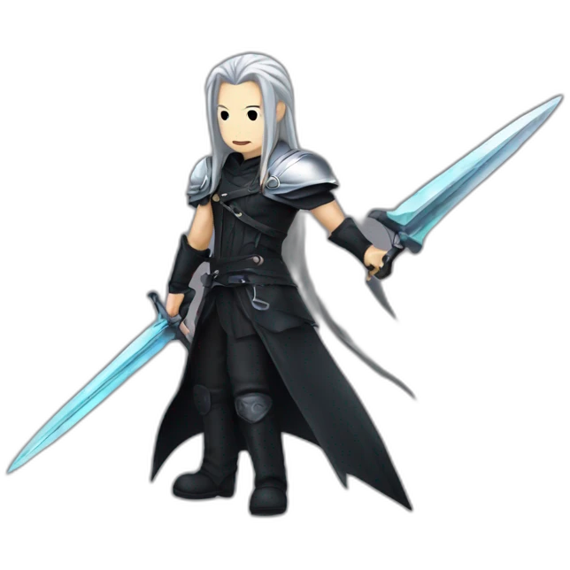 Sephiroth with a IPhone emoji