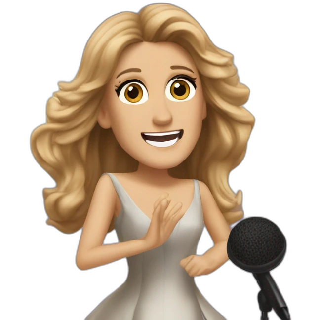 Céline Dion singing emoji