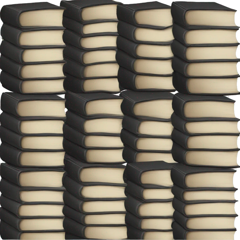 neutral stack of black books emoji