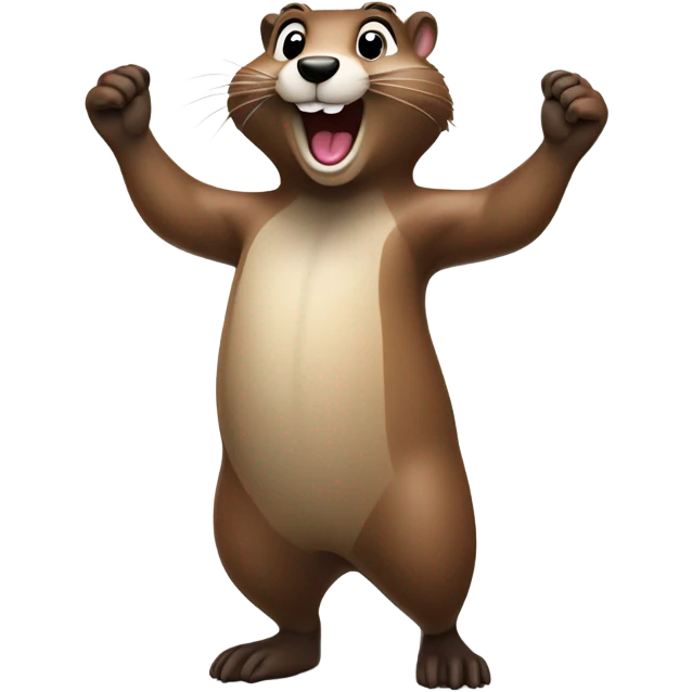 Groundhog happy emoji