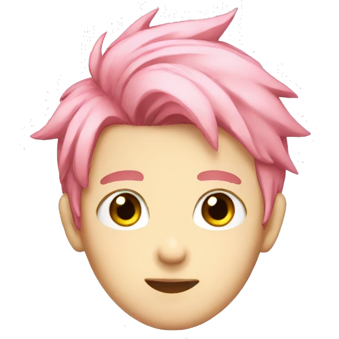anime boy with pink hair emoji