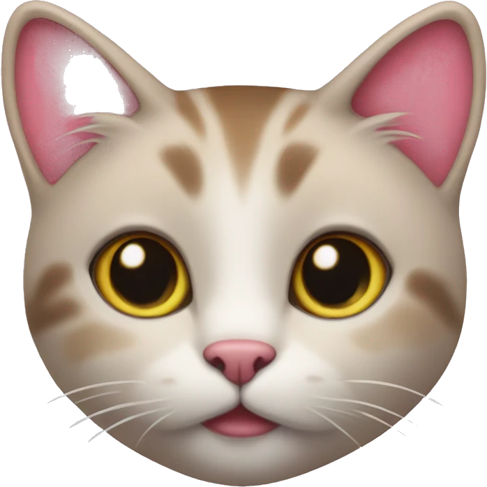 Cat with a pink heart emoji