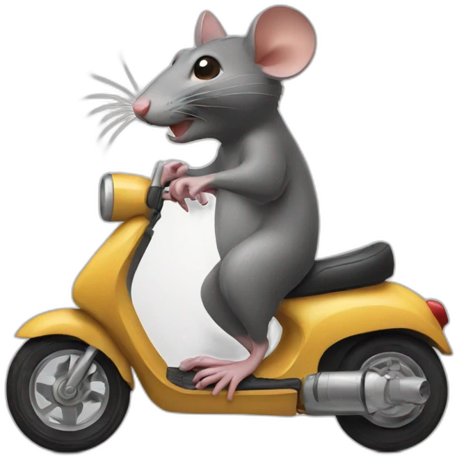 Rat on a scooter  emoji