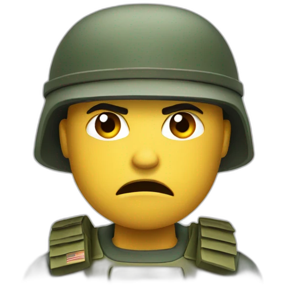 Soldier angry emoji