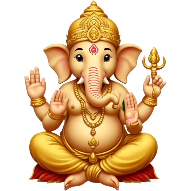 a ganesh sticker classic out lines and peancle art emoji