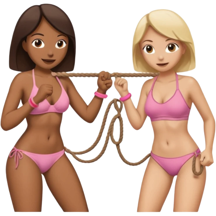 🩲&👙 tug of war  emoji