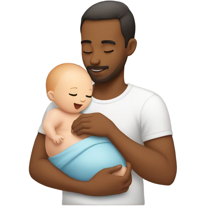Man breastfeeding baby emoji