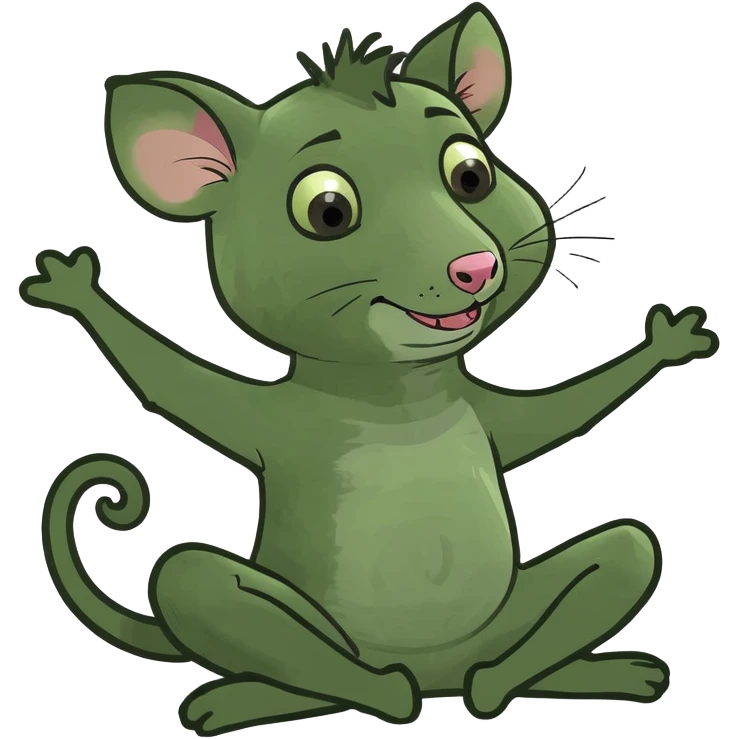 Possum doing yoga emoji
