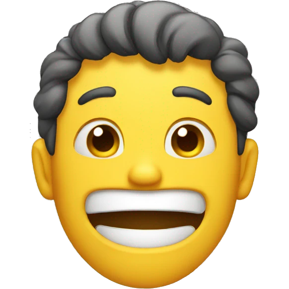 Sad man laughing  emoji