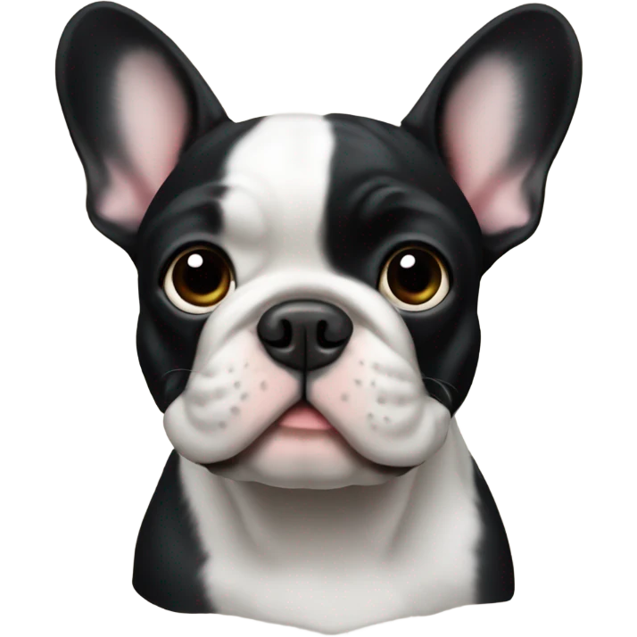 French bulldog black emoji