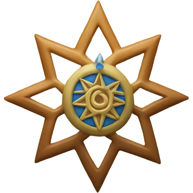 Nine pointed Baha’i star emoji
