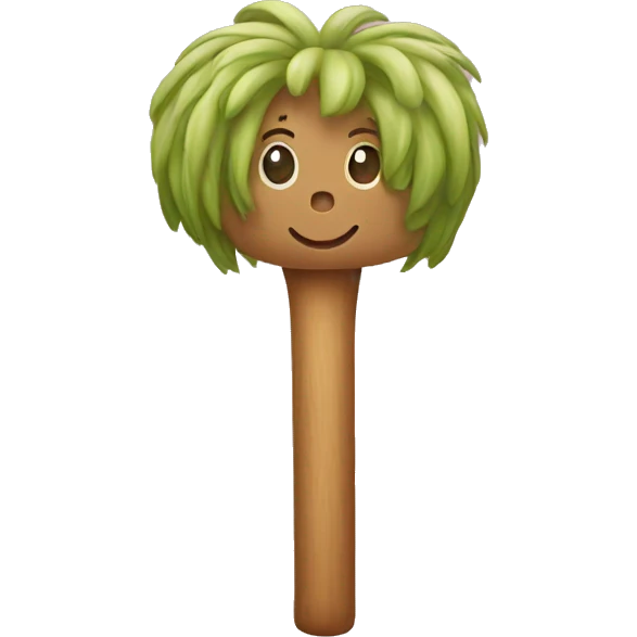 Curvy wooden stick emoji