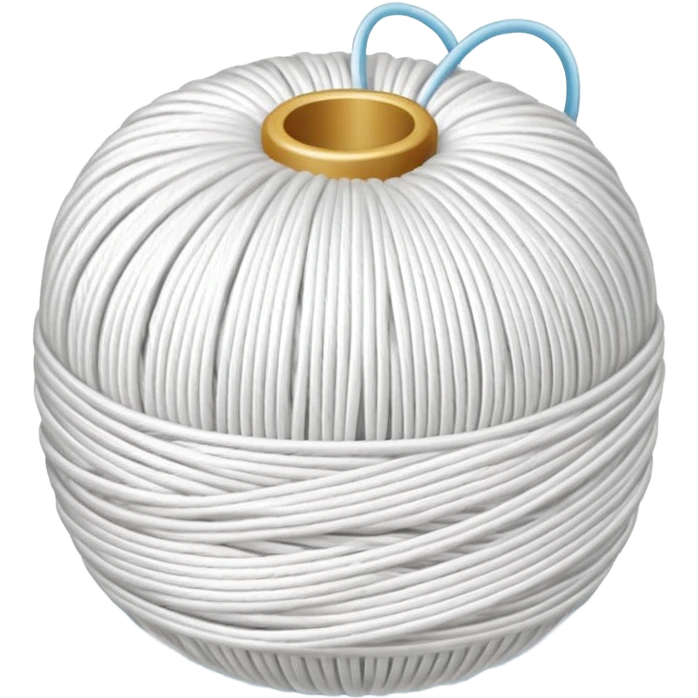 Ball of white thread dental floss emoji