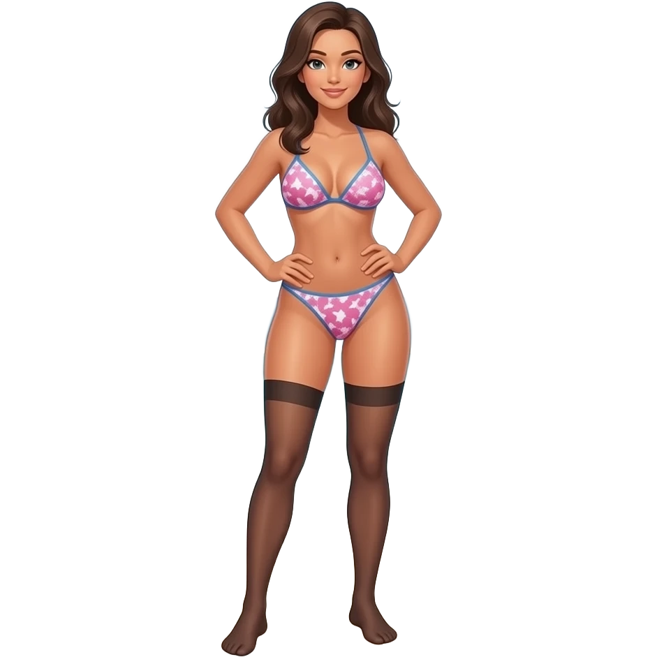 Exhibitionnist at the beach full body emoji