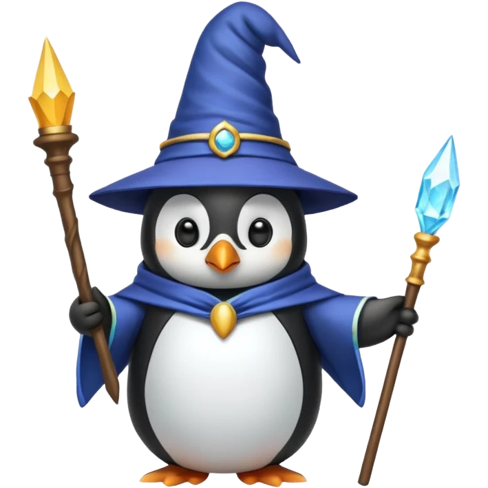 Penguin Wizard emoji