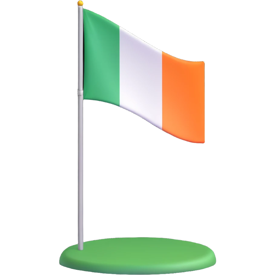 Irish flag on a pole emoji
