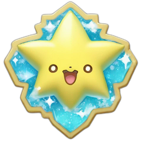 Pokemon Jirachi Badge Winter Slowflake GiftBox 2023 emoji
