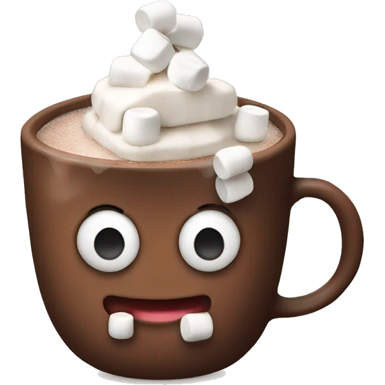 Hot chocolate with marshmallows  emoji