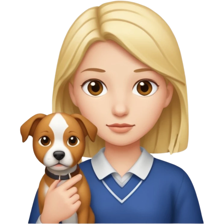 Américain staff et fille emoji