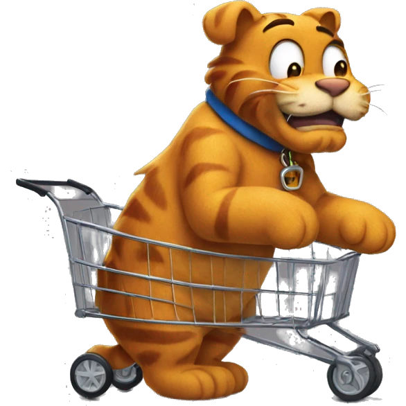Garfield the cart emoji