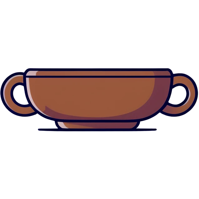 Yixing clay teacup, small brown-purple clay cup with no handle, traditional Chinese tea vessel emoji