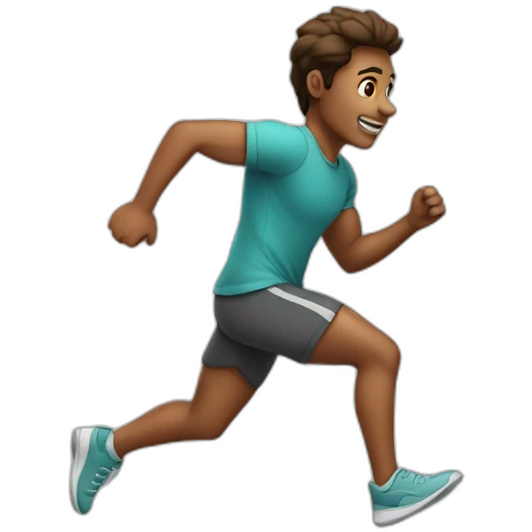 Running from the side in casual attire emoji