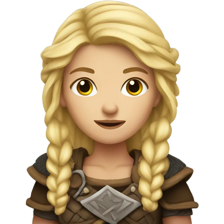 blonde female viking emoji