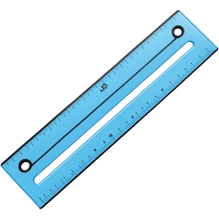 Light blue and black ruler emoji