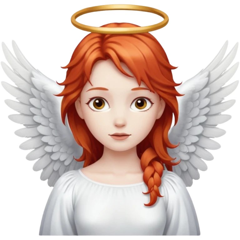 red haired angel with wings emoji