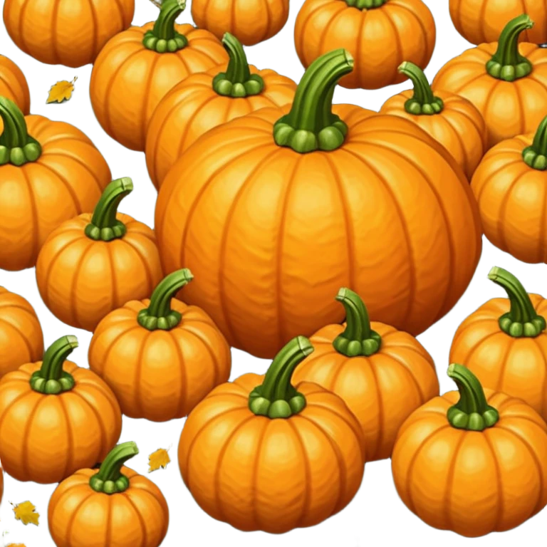 fall scene with pumpkins emoji