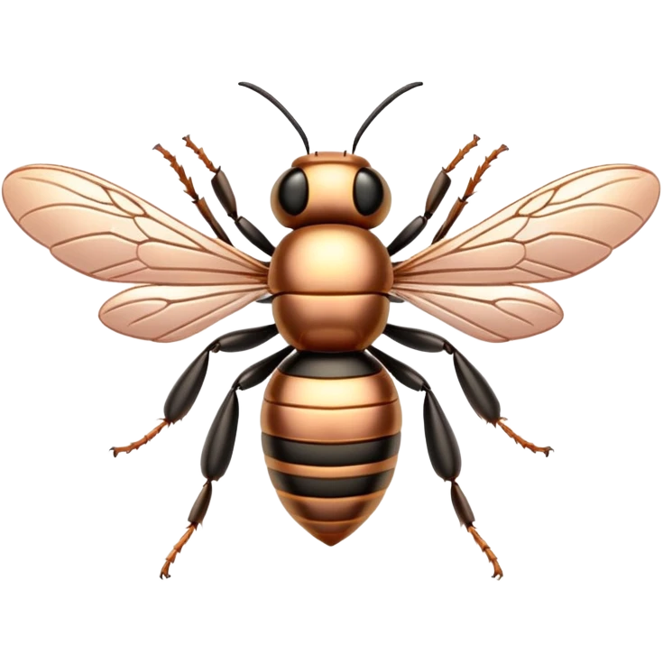 Rose gold honey bee emoji