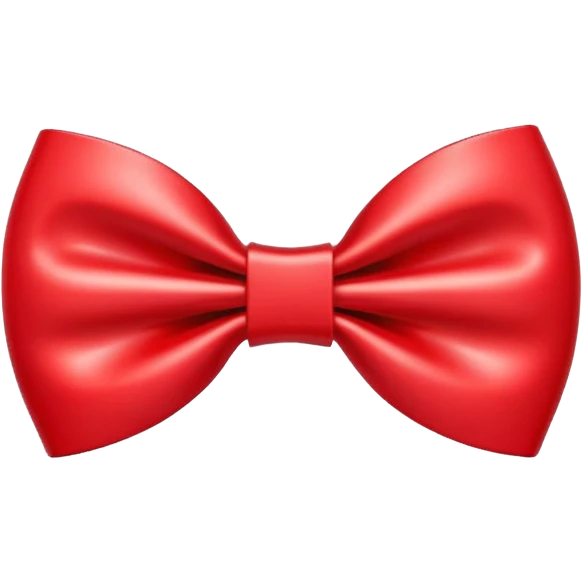 cute red hair clip with bow design emoji